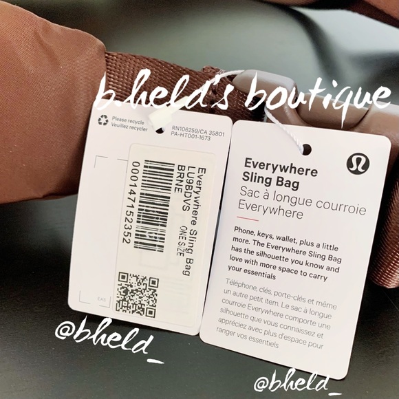 lululemon Everywhere Sling Bag in Brown Earth Neutral One Size (2.5L) New NWT - Picture 2 of 16